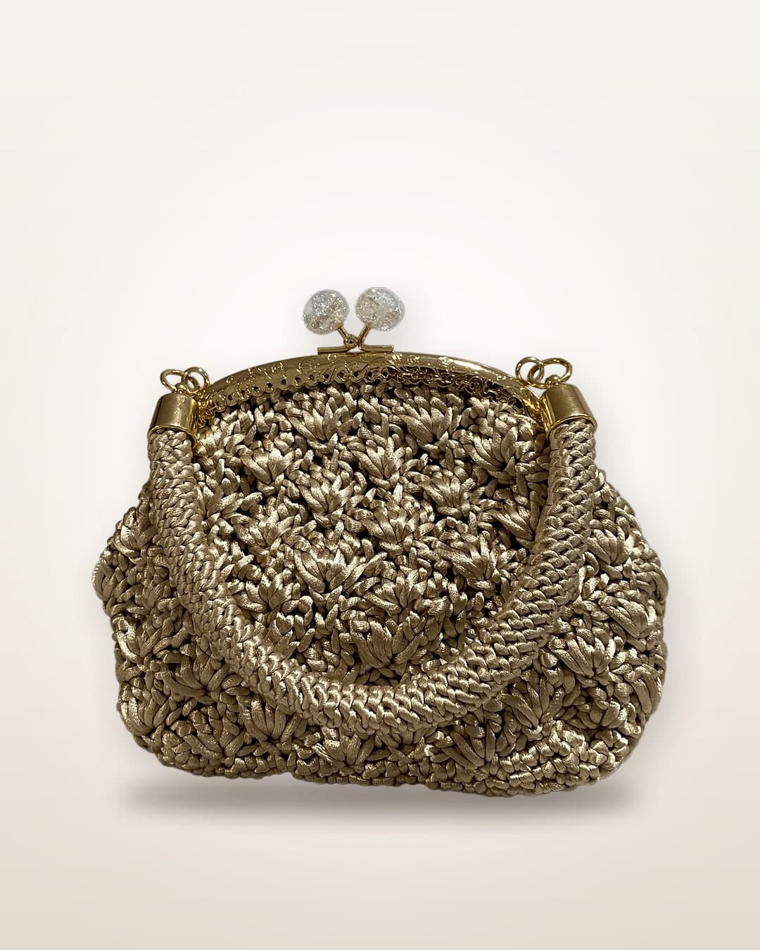 Bolsa Fecho Beijo Champagne